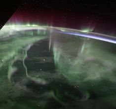 the aurora bore is seen from space in this image