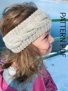 Braided Headband Knitting PATTERN Instant Download  downloadable pattern  Toddler Child  Adult  Size Cable Knit Headband Pattern, Knit Turban Headband, Crochet Ear Warmer Pattern, Cable Headband, Bandeau Au Crochet, Cable Knit Headband, Knitting Headband, Knit Headband Pattern, Baby Hat Knitting Pattern