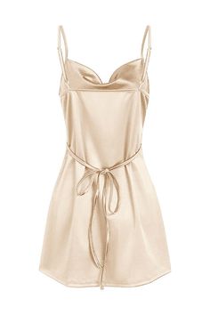 Simple Cowl Neck Champagne Satin Homecoming Dress Elegant Cowl Neck Mini Dress For Party, Fitted Satin Cowl Neck Dress, Fitted Satin Mini Dress With Cowl Back, Fitted Satin Mini Dress With Cowl Neck, Chic Cowl Neck Satin Mini Dress, Satin Homecoming Dress, Dress Dusty, Pink Satin, Cowl Neck