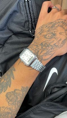 Casio Watch Mens, Tattoo Men Aesthetic, Optical Illusion Tattoos, Illusion Tattoos, Hand Tats, Fancy Watches, Black Ink Tattoos, Dope Tattoos, Simplistic Tattoos