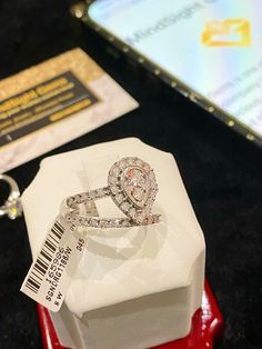 10k white gold vermeil Real genuine natural diamond bridal ring set w band not CZ not moissanite beautiful design wedding engagement gift Clean Jewelry, Diamond Bridal Ring Sets, Fancy Words, Wedding Engagement Gifts, Gold Wrap, Valentine Wedding, Jewelry Diamond, Bridal Ring Set, Diamond Heart