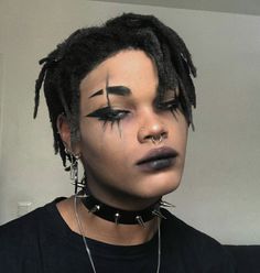 Punk Makeup Men, Makeup Emo, Goth Makeup Looks, Concert Makeup, Punk Makeup, Alt Makeup, Swag Makeup, 2000s Grunge