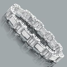 Bracelets Man, Mens Diamond Jewelry, Silver Diamond Bracelet, Bvlgari Jewelry