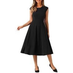 Work Office Dress for Women's Cap Sleeve Elegant Cinched Waist A Line Dresses Color: Purple.  Gender: female.  Age Group: adult. Line Dresses, Office Dresses For Women, Office Dress, A Line Dresses, Office Dresses, Work Office, Caps For Women, Cinched Waist, Cap Sleeve