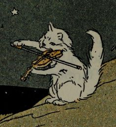 an image of a cat playing the violin