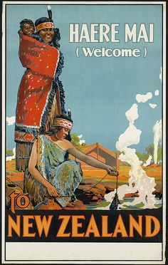 an old poster advertises new zealand