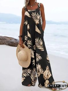 Mode Prints, Stile Boho Chic, Jumpsuit Casual, Loose Jumpsuit, Suspender Pants, Jumpsuit Elegant, Casual Jumpsuit, Wide Legs, Spring Outfits Casual