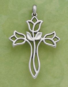 Flowing Lilies Cross by James Avery Jewelry Christian Jewellery, Wooden Crosses, Cross Art, Wall Cross, Cross Jewelry, Lovely Jewellery, Crafted Jewelry