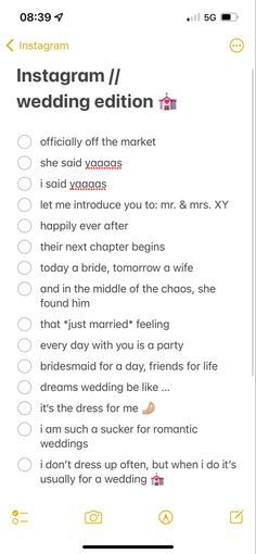 an instagram page with the text instagram / wedding editor