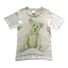 Vintage 90's The Teddy Bear Single Stitch Short Sleeve  T-Shirt * info : Classic Color / Good Condition * Color : White * Size : S * Condition : 8/10 - There is a slight tear in the last picture. It doesn't affect wear. Measurements: Chest : 18 inch  Length : 27.5 inch Follow my store !! - New interesting items every day - Quick reply to your message - Worldwide Shipping Shipping: Item will shipped out in 1-2 days after full payment received. Economy Shipping 7-15 days, so please make sure your Virtual Closet, Cute Casual Outfits, Pretty Outfits, Favorite Outfit, Teddy Bear, Bathing Beauties, Tops & Tees, Adult Outfits, T-shirt