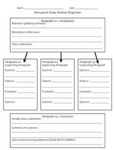 a graphic diagram with the words persuasie, easy outline organizer on it