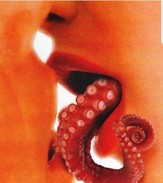 an octopus is sticking its tongue out