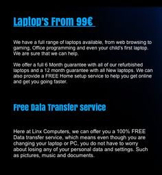 an advertisement for laptops from 99e, which is also available on the internet