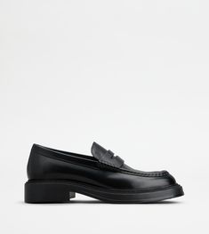 Man BLACK Loafers in Leather XXM61K0AI40LYG9MB999 Calf Leather Loafers With Textured Sole For Business, Business Loafers With Textured Sole In Calf Leather, Calf Leather Loafers For Semi-formal Occasions, Semi-formal Calf Leather Loafers With Round Toe, Semi-formal Calf Leather Shoes With Textured Sole, Calf Leather Loafers With Rubber Sole For Galas, Calf Leather Loafers With Textured Sole For Work, Timeless Calf Leather Loafers With Round Toe, Timeless Loafers With Leather Sole