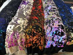 stretch velvet with luxury sequins all over 5mm shining sequins 2-way stretch Width: Stretch Velvet 58"/60" 2 - Way Stretch Content: 85% Polyester Sequin Collection is a stretch velvet fabric that has sequins embroidered throughout the whole fabric. This fabric is ideal for decorative and apparel purposes. The width of the velvet fabric is 60" and the sequins are embroidered at 58"/ 60". Item is sold by the yard. If more than one yard is purchased, item will come in one piece. Uses: Dress, Gowns Stretch Velvet, Sequin Fabric, The Velvet, Sewing Project, 2 Way, Prom Gown, Black Stretch, Velvet Fabric, Houston Tx