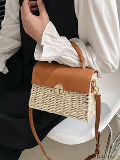 BagForLove - Summer Beach Crossbody Bag: Stylish Straw Woven Handbag for All Occasions Product Description Color Beige Type Box Bag Bag Size Small Pattern Type Plain Material Straw Size Chart INCH CM Strap Length Bag Length Bag Width Bag Height Handle Height 47.2 inch 8.3 inch 3.5 inch 5.9 inch 3.9 inch Strap Length Bag Length Bag Width Bag Height Handle Height 120 cm 21 cm 9 cm 15 cm 10 cm Details Pictures Similar Products h2 { text-align: center; } /* æ¢è¡ */ li{ white-space: normal; word-br Rectangular Single Handle Shoulder Bag For Vacation, Rectangular Shoulder Bag With Single Handle For Vacation, Rectangular Satchel With Single Handle For Vacation, Rectangular Single Handle Satchel For Vacation, Beach Rectangular Satchel With Single Handle, Vacation Satchel Bag With Detachable Strap, Travel Crossbody Satchel With Single Handle, Travel Satchel With Single Handle Crossbody Shape, Crossbody Satchel With Single Handle For Travel