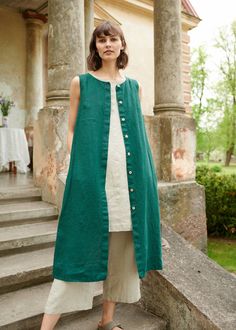 Robin dress Button down dress Long linen dress Maxi | Etsy Bohemian Green Linen Dress, Green Bohemian Linen Dress, Green Linen Daywear Dress, Green Linen Dress With Buttons, Green Linen Dress For Daywear, Bohemian Green Dresses With Buttons, Green Buttoned Linen Summer Dress, Green Linen Lagenlook Dress, Green Linen Summer Dress With Buttons