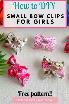 how to diy small bow clips for girls