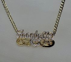 *Beautiful necklace Made in either 10k or 14k real solid gold, our double nameplates is personalized and made to order. Cuban link chain is 100% authentic solid 10k or 14k gold heavyweight only. *Cuban link chain weight approximately: 6-10 grams *Double name charm dimensions approximately: 1.5"x1/5"inches (7 letters max) *How to order: Select: DOUBLE NAME CHARM ONLY OR WITH 3MM NECKLACE SIZE. *3mm necklace size available: 14in,16in,18in,20in,22in,24inches. -Note: if you have your own necklace kn 14k Gold Name Necklace With Curb Chain As Gift, Customized Gold Cuban Link Jewelry, Personalized Silver Cuban Link Name Necklace, Personalized Gold Cuban Link Name Necklace, Personalized Cuban Link Gold Name Necklace, Silver Nameplate Necklace With Curb Chain, Gold Cuban Link Name Necklace, Custom Gold Name Jewelry, Anniversary Nameplate Necklace With Curb Chain