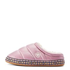 Treat yourself after a long day on your feet. With its puffy, quilted upper and plush feeling, this soft slipper is an instant fave. Crius Clog Slipper | Women's Crius Clog Slipper Casual Shoes in Pink, Size: Large B / Medium by Ariat Synthetic Clogs For Indoor Use In Winter, Indoor Synthetic Clogs For Winter, Indoor Winter Clogs Made Of Synthetic Material, Pink Round Toe Clogs For Winter, Pink Winter Clogs, Winter Outdoor Synthetic Slippers, Small B, Clog Slippers, Soft Slippers