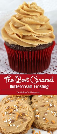 the best caramel buttercream frosting recipe for cookies and cupcakes