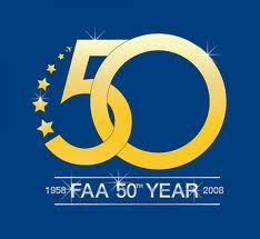 the 50th anniversary logo for faa 50 year