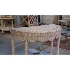 Half Round scalloped side table Make An Impact, Unique Aesthetic, Side Table, Sweet Home, Living Spaces, Design