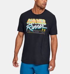 Under Armour UA RUNNER Men Short Sleeves Men T-Shirt Retro Black 1305766 100% Authentic, Brand New with tag Men Size: Medium Style #1350766 Product Details: Loose Fit Heatgear  Super-soft, cotton-blend fabric provides all-day comfort Ribbed collar Material Composition: 60% Cotton 40% Polyester   _____________________________________________________ Shipping in USPS Mail comes with tracking # & Insurance Buyer please be sure the address is correct before placing order. Contact Me: Feel free to co Under Armour Crew Neck T-shirt With Logo, Under Armour Sporty T-shirt With Letter Print, Under Armour Sporty T-shirt With Logo Print, Under Armour Graphic Print Tops For Streetwear, Under Armour Casual Graphic T-shirt, Under Armour Casual Graphic Print T-shirt, Casual Under Armour Graphic T-shirt, Under Armour Short Sleeve T-shirt With Letter Print, Under Armour Crew Neck T-shirt For Streetwear