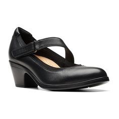 Clarks Womens Emily Mabel Round Toe Mary Jane Shoes, Color: Black - JCPenney