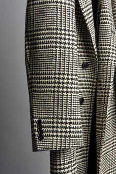 A handmade bespoke coat cut from a legendary Prince of Wales English wool fabric. It doesn't get much more timeless than this. If you're looking for a classic coat with a punch of style, it's hard to beat this one. Enjoy it for years - or decades - to come. Timeless Long Wool Blazer, Timeless Wool Long Coat Blazer, Timeless Wool Coat For Work, Timeless Wool Pea Coat For Workwear, Timeless Wool Pea Coat For Work, Winter Office Outerwear With Structured Boning, Wool Outerwear With Structured Boning For Winter, Luxury Wool Outerwear With Structured Boning, Tailored Wool Outerwear With Structured Boning