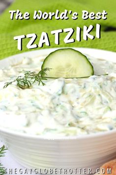 the world's best tzatzki with cucumber and dill