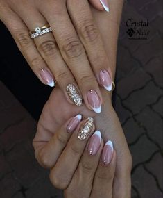 Ambre Nails, Elegant Touch Nails, Diamond Nail Art, Watermelon Nails, Simple Gel Nails, Bride Nails, Diamond Nails, Elegant Nails, Pretty Acrylic Nails