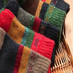 Multicolor Wool Socks Warm Multicolor Socks, Warm Cozy Multicolor Socks, Cozy Warm Multicolor Socks, Comfortable Warm Multicolor Socks, Casual Acrylic Winter Socks, Casual Acrylic Socks For Winter, Casual One Size Acrylic Socks, Casual Multicolor Fall Socks, Casual Acrylic Socks For Fall