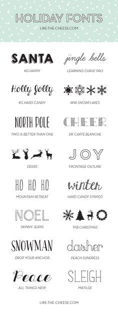 christmas font and numbers for the holiday season