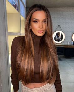 Caramel Brown Hair, Balayage Straight, Balayage Straight Hair, Warm Brown Hair, Brown Hair With Caramel Highlights, Bronze Hair, Hair Color Caramel, Chocolate Hair