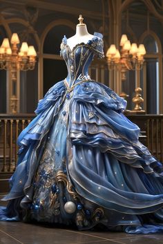 Debut Gowns, Celestial Dress, Blue Ball Gowns, Formal Occasion Dress, Fancy Gowns, Dress Design Sketches