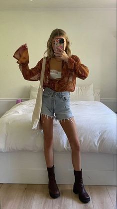 Nice Boho Outfits, Fun Concert Outfits Summer, Boho European Style, Pattern Blouse Outfit, Summer 2024 Fashion Trends Street Style, Hippie Fashion Outfits, Govball Outfits, New Orleans Outfit Ideas, Summer In Nyc Outfit