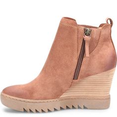 Sofft Shoes, Shoes And Boots, Suede Booties, Full Grain Leather, Wedge Heels, Everyday Look, Wedge Boot, Final Sale, Heel Height