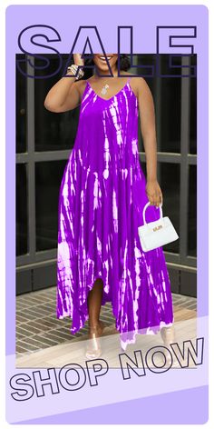 Purple Sexy Print Split Joint Spaghetti Strap Irregular Dress Dresses Trendy Asymmetrical Hem Summer Dress, Trendy Summer Dresses With Asymmetrical Hem, Summer Party Midi Dress With Irregular Shape, Trendy Purple Summer Dresses, Summer Fitted Midi Dress With Irregular Hem, Chic Irregular Summer Dress, Casual Irregular Maxi Dress For Summer, Summer Casual Irregular Maxi Dress, Purple Asymmetrical Summer Dress