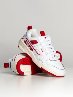 Fila Sneakers, Fila Shoes, Fila Trainers, Fila Basketball Shoes, Fila Men Shoes, Fila Sportswear, Nike Fashion Shoes, Walker Shoes, Red Sneakers