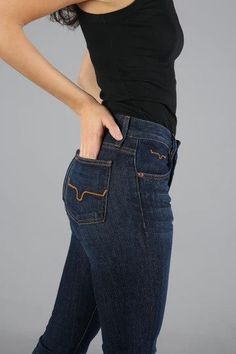 With an ultra-high rise and super wide flare leg, the Jennifer flatters all shapes and sizes. Our bestselling denim in a dark wash with hand-sanding whisker details, the Jennifer makes a statement in the saddle or the city streets. Kimes Ranch jeans have the longevity and durability you demand because we only source Ring Spun denim. Ring Spun denim has greater tensile/tear strength in the fabric form than Open End yarn found in other brands. Thus these jeans last 2-3 times longer. Denim Ring, Kimes Ranch Jeans, Kimes Ranch, Family Brand, Kids Outerwear, Jeans Kids, Kids Boots, City Streets, Girls Jeans