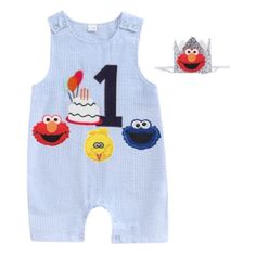 a baby's first birthday outfit with sesame characters on it