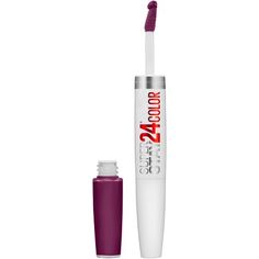 Meet the wonder that stretches the limits of long-lasting lip color. Our liquid formula lasts for 24 hours and features an ultra-conditioning balm to keep lips moisturized throughout the day. The exclusive Micro flex technology in Super Stay 24 Liquid Lipstick ensures color won't cake, flake, or dry. Now, available in four smile-brightening shades. Each new shade is enhanced with blue color pigments to minimize yellow undertones in the teeth. Packaging May Vary. Size: 0.054 lb.  Color: Purple. Superstay Maybelline, Lipstick Remover, Long Lasting Lip Color, Lipstick Kit, Bare Lip, Liquid Lip Color, Beauty Make-up, Maybelline Super Stay