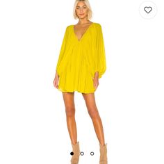 Bought The Out Of Stock Nola Dress And Decided To Wear Something Else. Brand New With Tags Embroidered Top Designs, Romantic Dress, Kimono Dress, Kimono Sleeve, Revolve Clothing, Fashion Help, Chiffon Fabric, Yellow Dress, Wearing Dress