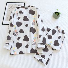 The Cartoon Cow Original Pajamas is a great fun and stylish pajama set. This set is made out of quality materials, ensuring you experience a soft and comfy feel while sleeping. We are passionate about fabric and textile materials and have thus created the best, most comfortable yet practical line of pajamas. This loungewear is all you need to help relax at home. They are soft and easy to touch which projects versatility and effortless grace in every step you take. Made to make you feel good, eac Lounging Outfit, Stylish Pajamas, Cartoon Cow, Body Condition, The Cartoon, Every Step You Take, Knitting Materials, Stretchy Material, Making Out