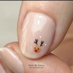 Christmas Nail Design, Ideas For Short Nails, Xmas Nail Designs, Snowman Nails, Festive Nail Art, Cute Reindeer, Subtle Nails