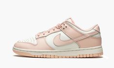 The Women’s Nike Dunk Low “Orange Pearl” is a refreshing look for the retro basketball, skateboarding, and lifestyle shoe. The women’s exclusive “Orange Pearl” low-top Dunk was released in March 2021 as part of Nike’s Spring 2021 footwear collection, which introduced a bevy of Dunk styles to the market. As for the design of the “Orange Pearl,” a crisp cut of white leather appears on the perforated toe and on the mid-panel, collar, and heel. Overlays on the forefoot, eyelets, collar, and Swoosh a Dunk Low Orange, Gymnastics Shoes, Shoes Orange, Pearl Shoes, Dr Shoes, Retro Basketball, Female Gymnast, Rose Orange, Closet Goals