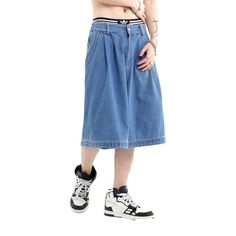 Take your look to the next level this summer with our retro baggy men's denim shorts from the 2023 Collection. Combining the timeless trend of denim with the couture trend of y2k fashion. these shorts will become your go-to piece for any occasion. Featuring a medium-rise fit. zipper and button closures. and a variety of colors. these shorts are the perfect blend of comfort and vibe.Distinctive Features: Y2K Style: Inspired by the latest Y2k trendy trends. these shorts are a stylish vogue stateme Hip Hop Style Short Bottoms For Spring, Spring Hip Hop Style Short Bottoms, Spring Hip Hop Short Bottoms, Hip Hop Style Wide Leg Summer Jeans, Hip Hop Wide Leg Jeans For Summer, Baggy Wide Leg Shorts For Streetwear, Baggy Blue Shorts For Summer, Summer Hip Hop Wide Leg Jeans, Hip Hop High Waist Jeans For Summer