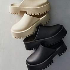 One Beige Pair Of Clogs Ordered From Free People. Worn Once One Black Pair Never Worn Platform Mules Outfit, Jeffrey Campbell Clogs, Bryr Clogs, Boots And Socks, Summer 2025, Jeffrey Campbell Shoes, Girl Clothing