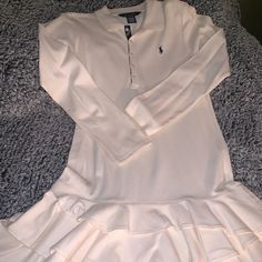 Never Worn Long Sleeve Ralph Lauren Dress With Ruffles. Cream/ Off White Colored With Navy Blue Logo. Size Large (12/14) Girls. White Long Sleeve Ralph Lauren Dress, Ralph Lauren Long Sleeve White Dress, Ralph Lauren White Long Sleeve Dress, Elegant Ralph Lauren Dress With Ruffles, Cute Fitted Ralph Lauren Dress, Cute White Ralph Lauren Dress, Cute Ralph Lauren Dress With Ruffles, Cute Ruffled Ralph Lauren Dresses, Casual Ralph Lauren Dresses With Ruffles